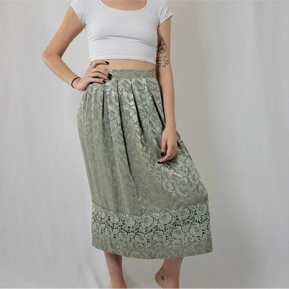 Vintage 80’s Liberty & Lucrezia Cloak of Many Colors Silk Skirt - Picture 1 of 12